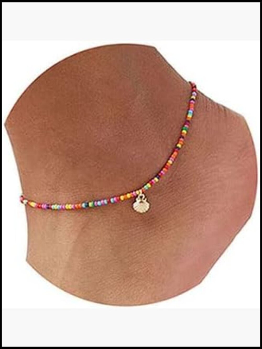 Boho Beaded Bracelet & Anklet Set - Shell Chain Jewelry for Women - Lobster